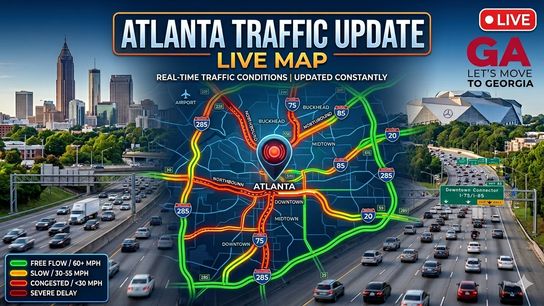 Atlanta Traffic Update. Photo by Powered by WAZE